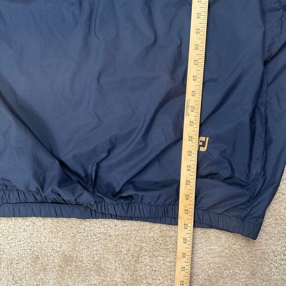 Footjoy FJ Men's Pullover Windbreaker Jacket Golf Navy Blue Size XL Front Pocket - Picture 4 of 6